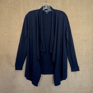 LAND’S END Waterfall Cardigan Sweater Blue Small